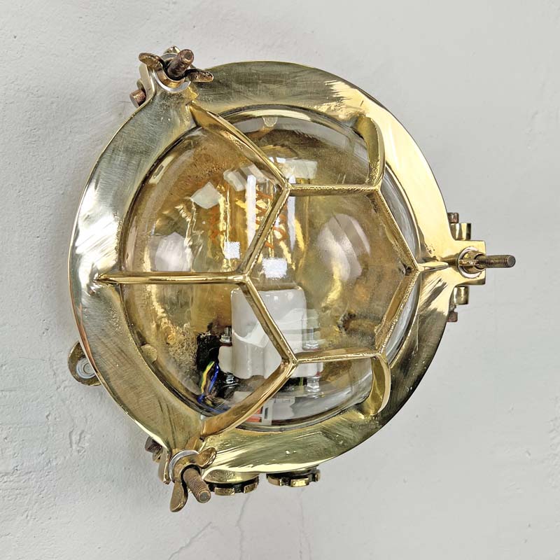 Solid Brass Bulkhead Light Wall Outdoor Indoor Classic Industrial Style  ARETI Free Shipping -  Canada
