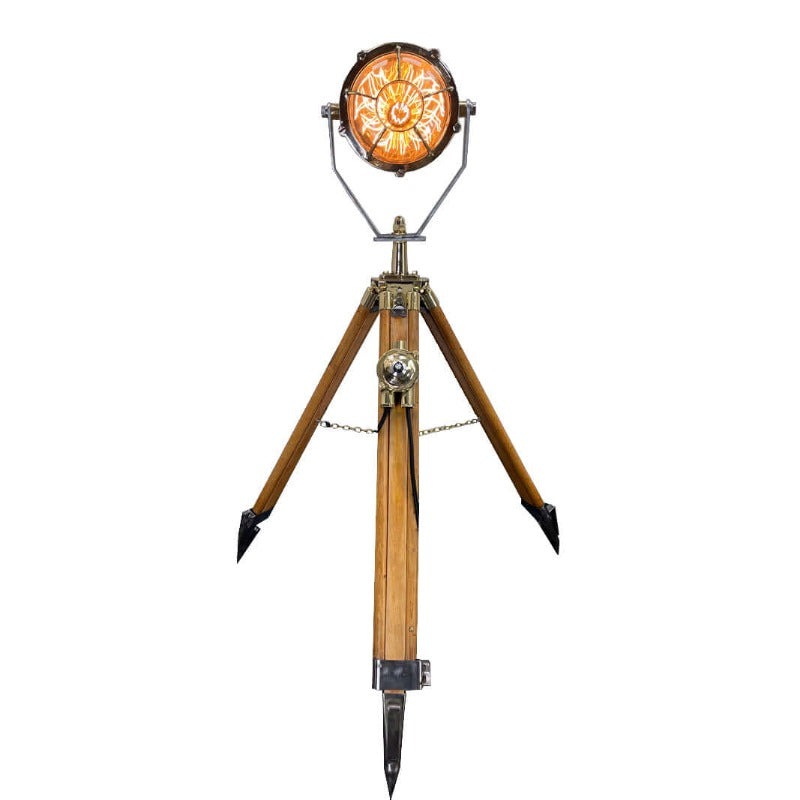 Brass Tripod Floor Lamp | Vintage Industrial Lighting– Loomlight