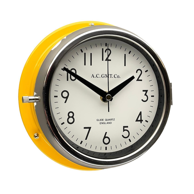 Yellow Kitchen Clock | Silent Clocks – Loomlight